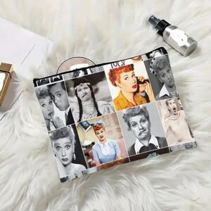 I Love Lucy Canvas Zippered Makeup Cosmetic Pouch